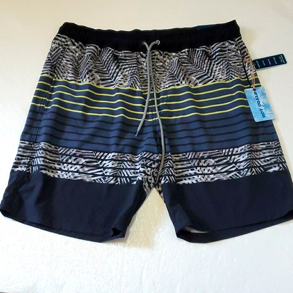 Hot Coals 8" Pull on Swim Trunk